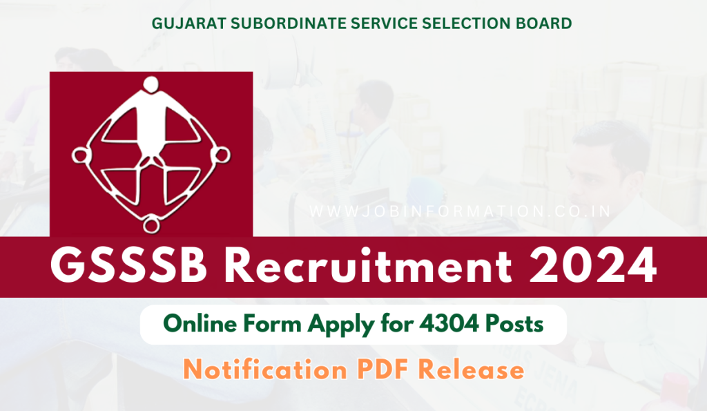 GSSSB Recruitment 2024 Out: Online Form for 4304 Clerk, Manager, Officer Posts, Selection Process and How to Apply