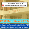 ICSSR Recruitment 2024 Out: Online Apply for Various Posts, Notice PDF Out, Eligibility Criteria and How to Apply