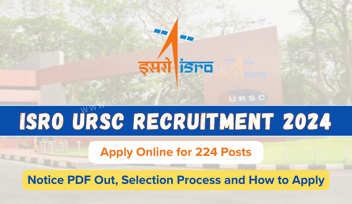 ISRO URSC Recruitment 2024 Notice : Online Form For Various Posts ...