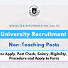 DU Non-Teaching Recruitment 2024 Out: Online Apply, Post Check, Salary, Eligibility, Selection Procedure and Apply to Form