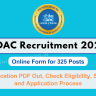CDAC Recruitment 2024 Notice: Online Form for 325 Posts, Eligibility Check, Selection Process and How to Apply