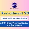 EIL Recruitment 2024 Notification: Apply Form for 40+ Vacancies, Check Post, Qualification, Age Limit and How to Apply