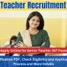 RPSC Teacher Recruitment 2024 Notice: Online Form for 347 Vacancies, Check Eligibility and Application Process and More Details