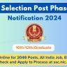 SSC Selection Post Phase 12 Notification 2024 Out, Apply Online for 2049 Posts, Eligibility Check and Apply to Process at ssc.nic.in