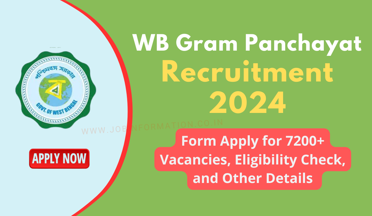 WB Gram Panchayat Recruitment 2024 PDF: Form Apply for 7200+ Vacancies, Eligibility Check, and Other Details