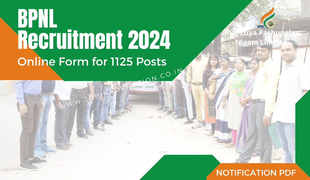 BPNL Recruitment 2024 OUT: Various Online Form for 1125 Vacancies, Eligibility Check and How to Apply, Notice PDF Download