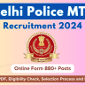 Delhi Police MTS Recruitment 2024 PDF: Online Form for 800+ Posts, Eligibility Check, Selection Process and More Details