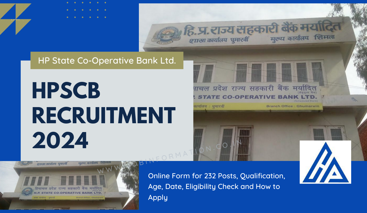 HPSCB Junior Clerk Recruitment 2024 PDF: Online Form for 232 Posts, Qualification, Age, Date, Eligibility Check and How to Apply