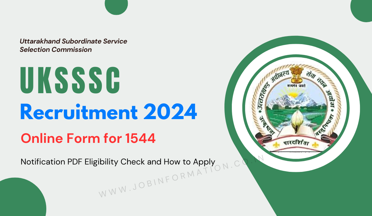 UKSSSC Sahayak Adhyapak Recruitment 2024 OUT: Online Form for Various 1544 Posts, Eligibility Check and How to Apply