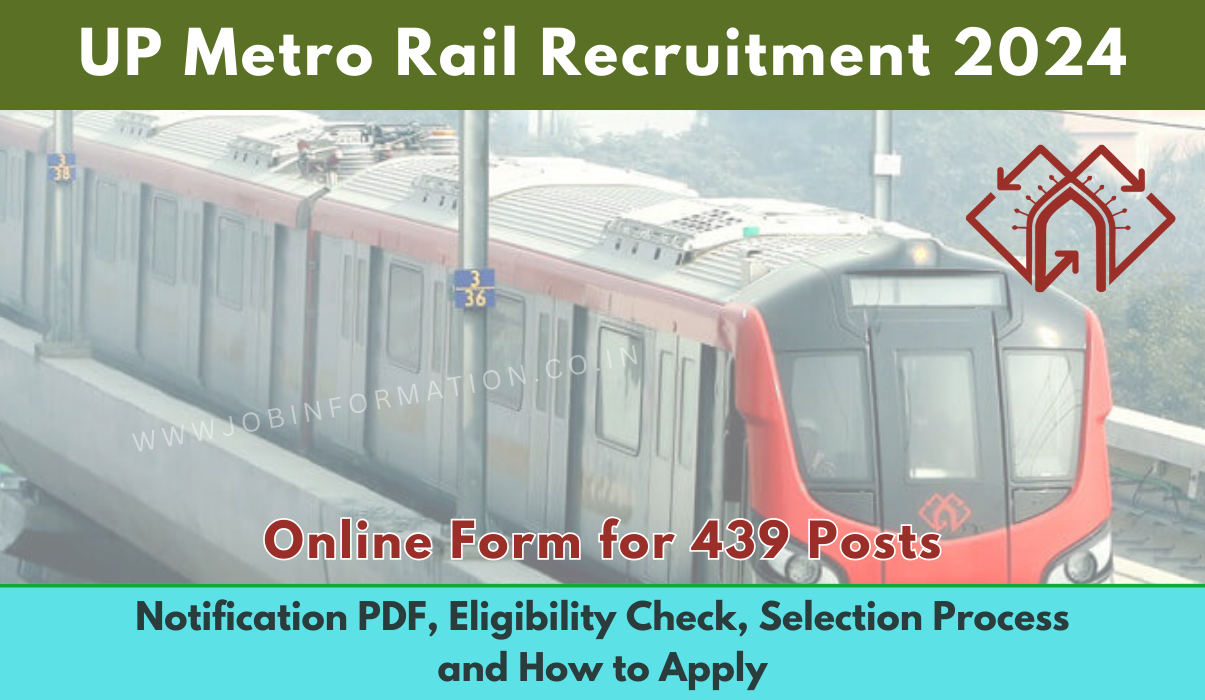 UP Metro Rail Recruitment 2024 Notice, Apply Online for 439 Posts, Eligibility Check, Selection Process and How to Apply