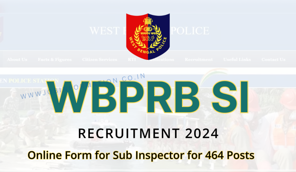 WBPRB SI Recruitment 2024 OUT: Notification for 460+ Vacancies, Check Post, Age, Qualification, Salary and How to Apply
