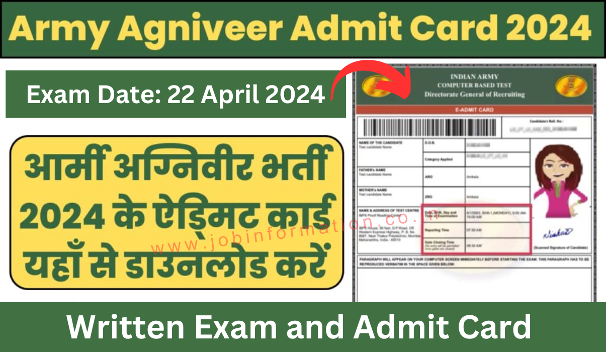 Army Agniveer Admit Card 2024 OUT for CBT Written Exam, Download Link Here
