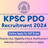 KPSC PDO Recruitment 2024: Apply Online for 247 Vacancies, Eligibility Check and How to Apply