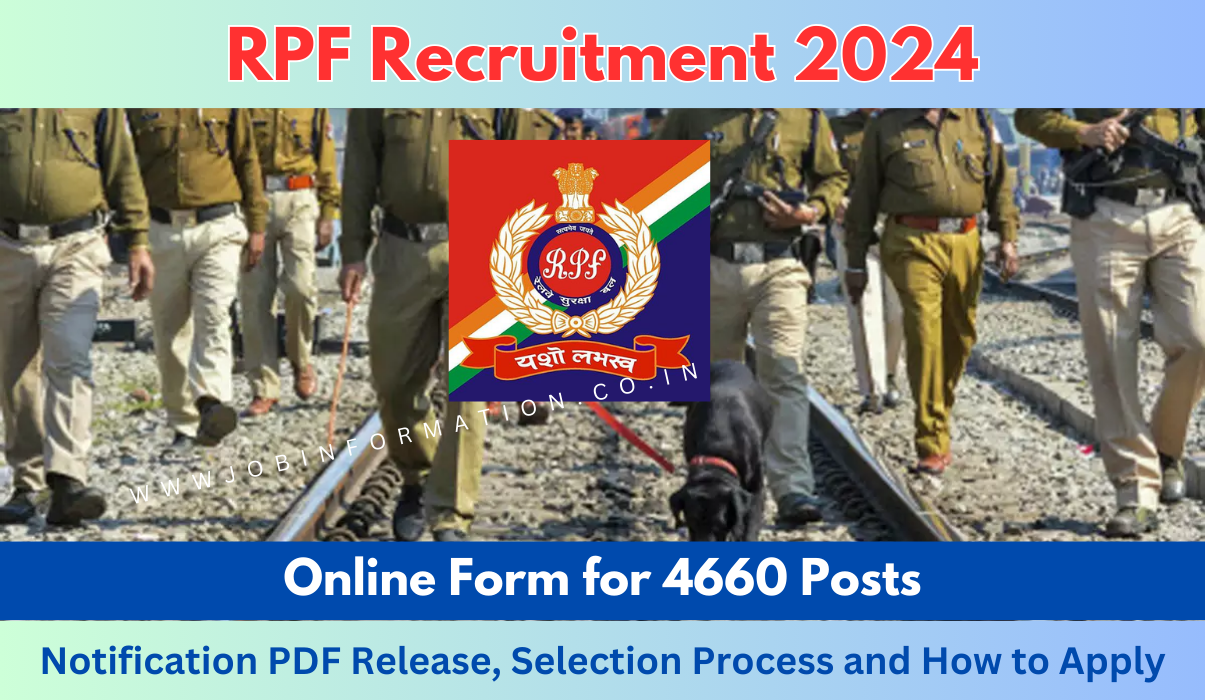 RPF Constable Recruitment 2024: Apply Online for 4660 Post, Notification PDF Release, Selection Process and How to Apply