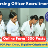 RRB Nursing Officer Recruitment 2024 Out: Online Apply for 1500 Posts, Eligibility Check, Selection Process and More Details