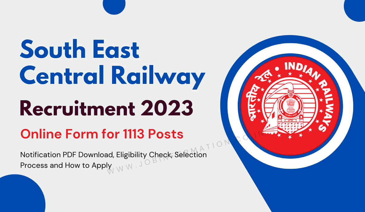 South East Central Railway Recruitment 2024 OUT: Apply Online for Various 1113 Posts, Qualification, Age, Date, Notification Download