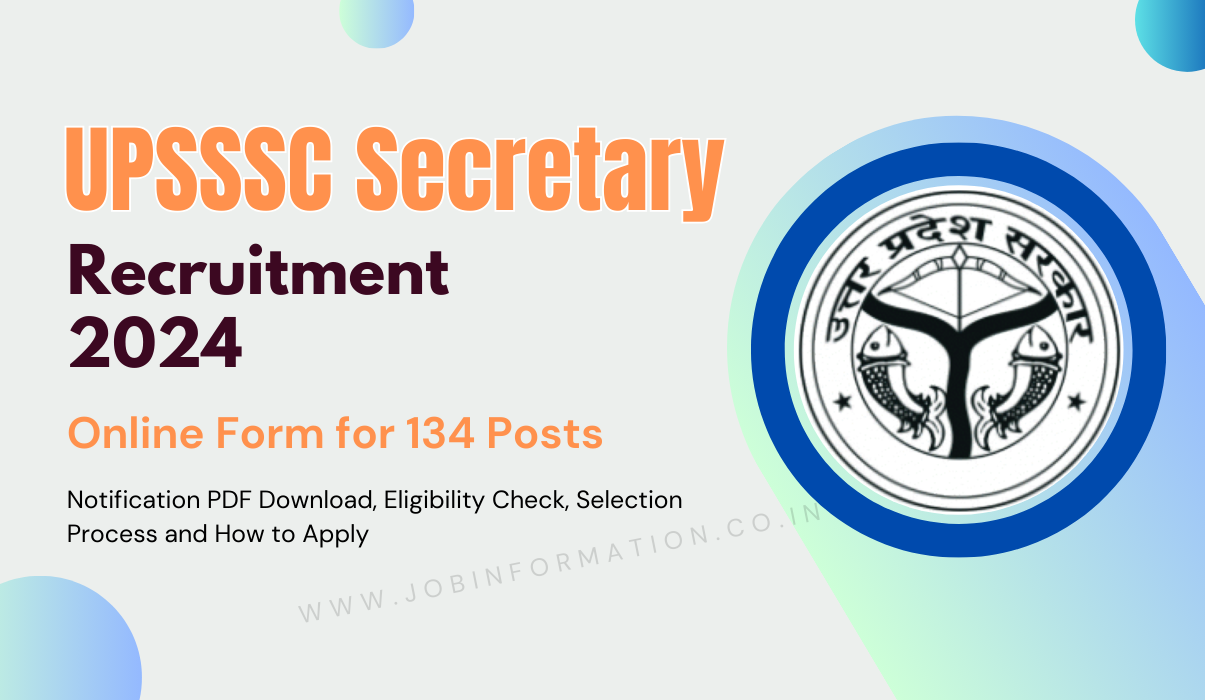 UPSSSC Secretary Recruitment 2024 Online Form Notification for Category-3, Grade-2 Posts, Eligibility Check and More Details