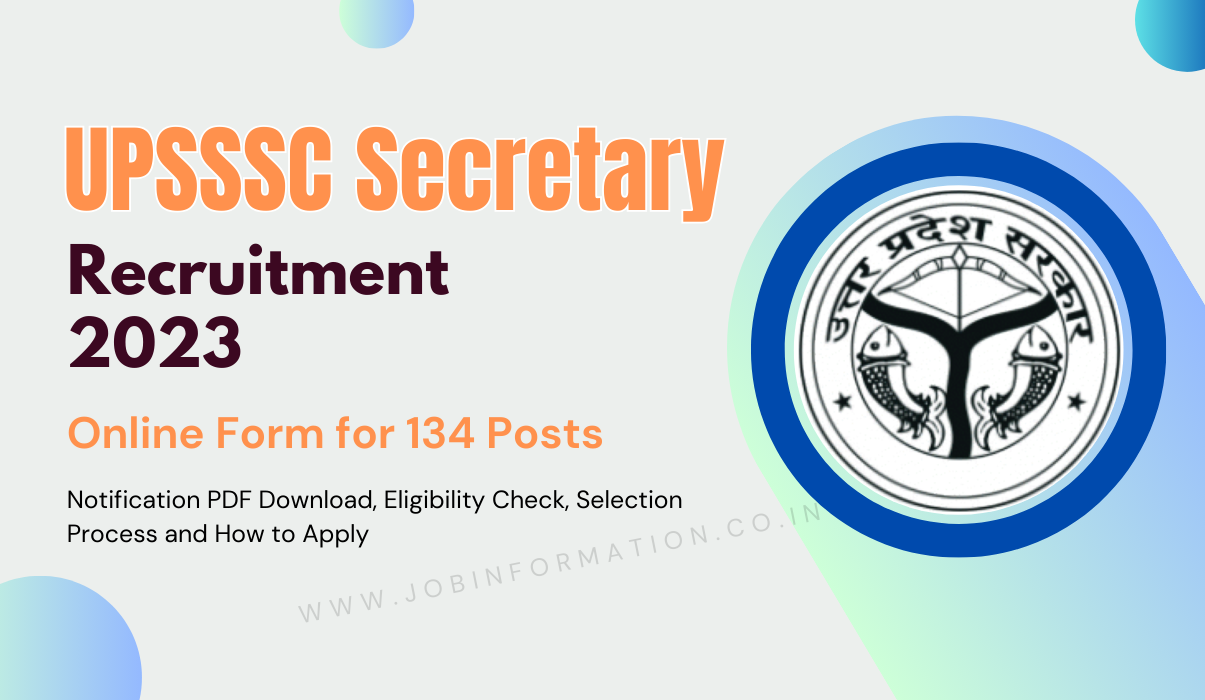 UPSSSC Secretary Recruitment 2024 Online Form Notification for Category-3, Grade-2 Posts, Eligibility Check and More Details