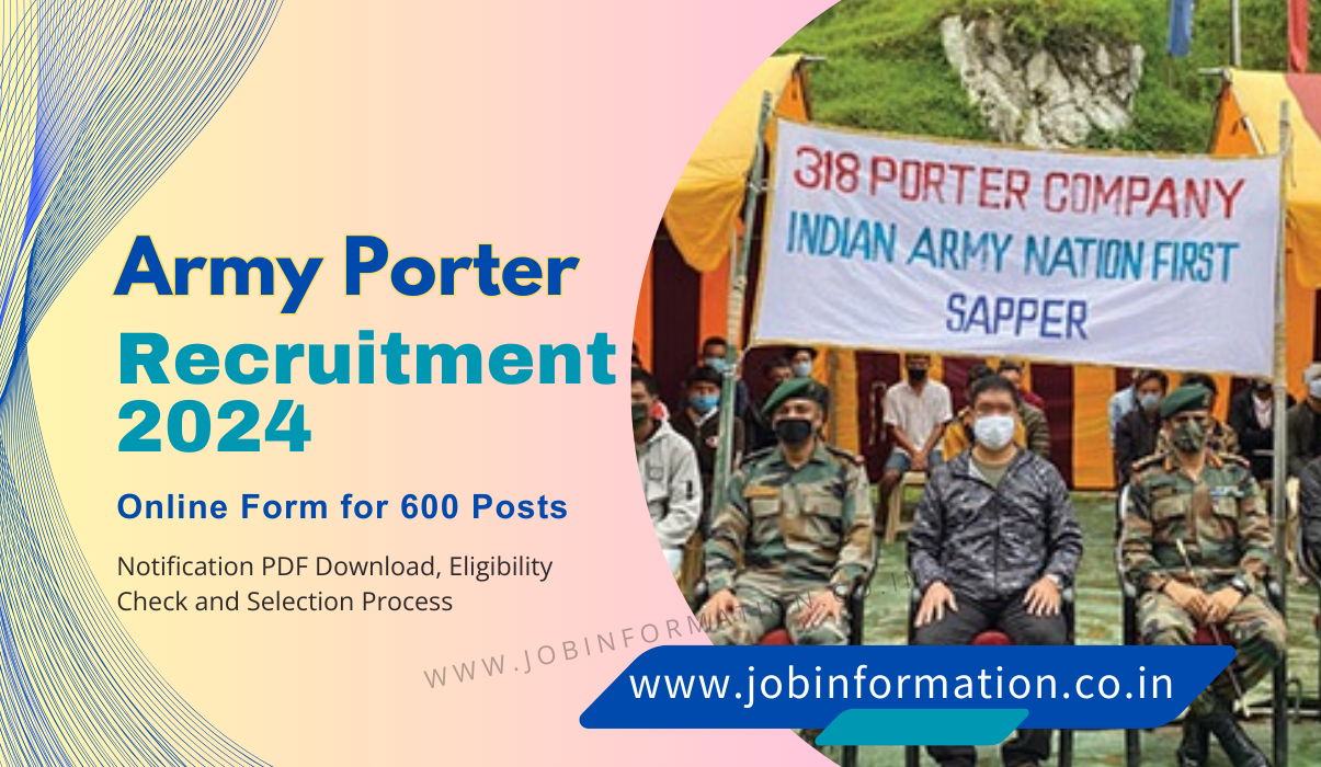 Army Porter Recruitment 2024 OUT: Online Form for 600 Vacancies, Eligibility Check and Selection Process, Big Update!!