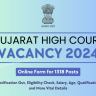 Gujarat High Court Vacancy 2024 OUT: Apply Online for 1318 Posts, Eligibility Check, Selection Process and How to Apply