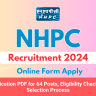 NHPC Recruitment 2024 OUT: Apply Online for 64 Trainees Posts, Check Notification and Eligibility Check