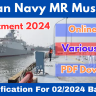 Indian Navy MR Musician Recruitment 2024 Agniveer Online Form Notification For 02/2024 Batch