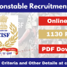 CISF Constable Recruitment 2024 OUT: Online Form for 1130 Post, Age, Date, Qualification and Other Details