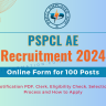 PSPCL Assistant Engineer Recruitment 2024 Out: Online Form for 100 Posts, Eligibility Criteria and Other Detail Check