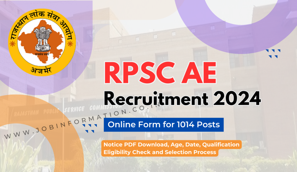 RPSC AE Recruitment 2024 Notice: Online Form for 1014 Posts, Age, Date, Qualification and Eligibility Check