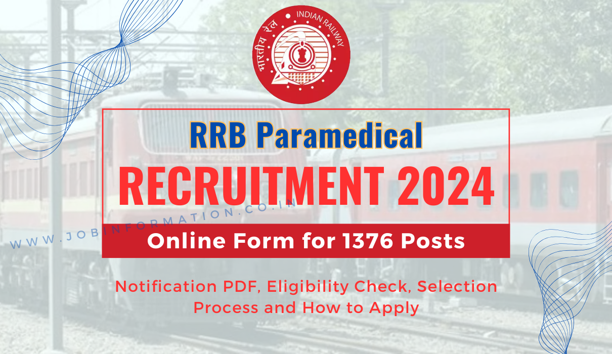 RRB Paramedical Recruitment 2024 Out: Online Form for 1376 Posts, Age, Date, Qualification and Other Details