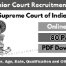 SCI Junior Court Recruitment 2024 OUT: Online Form for Various Posts, Notice PDF Download and Other Details Check