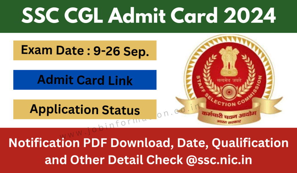 SSC CGL Admit Card 2024: Application Status, Exam Date, Edit Application Form, Link Here
