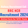 RRC NCR Recruitment 2024 OUT: Apply Online for 1679 Posts, Eligibility Check and Selection Process at rrcpryj.org