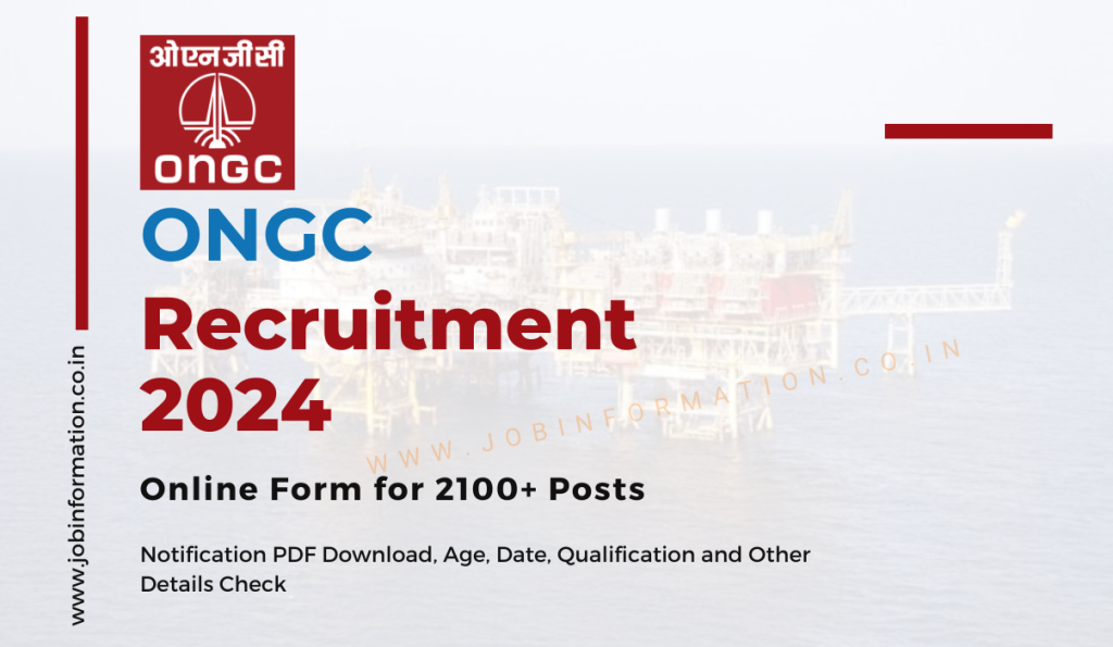 ONGC Apprentice Recruitment 2024 Out: Online Form for 2185 Posts, Age, Date, Qualification and Other Details