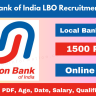 Union Bank of India LBO Recruitment 2024 Notification Out for 1500 PO Posts, Online Application Form