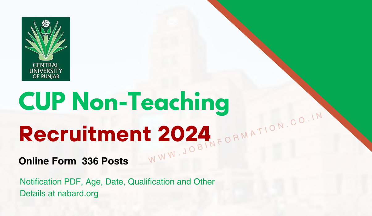 CUP Non-Teaching Recruitment 2024 Out: Online Form Apply for LDC, MTS Posts, Eligibility Check and How to Apply