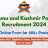 JK Police SI Recruitment 2024 Notice Out Apply Online for 669 Post for Jammu & Kashmir Police Department Vacancy and Other Details