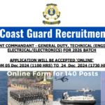Indian Coast Guard Recruitment 2024 Out: Apply Online for 140 Post, Age, Date, Qualification, Eligibility Check and How to Apply