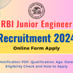 RBI JE Recruitment 2025 Notification Out, Online Form for Junior Engineer Posts, Eligibility Check and How to Apply