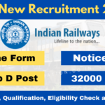 RRB Group D Recruitment 2025 Notice Out CEN 08/2024 for Level-1 32000 Posts Apply Online and Other Detail
