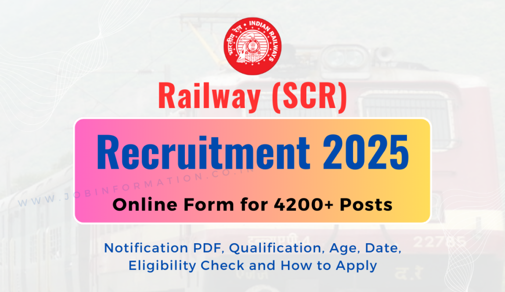 Railway SCR Recruitment 2025 Notification Out for Apply Online 4232 Posts, Eligibility Check and How to Apply 