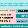 CBSE Recruitment 2025 Out: Group B & C for 212 Posts, Eligibility Check and How to Apply