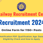 RRC ECR Recruitment 2025 Notification » Online Apply for 1154 Posts, Eligibility Check and How to Apply | रेलवे में निकली ने भर्तियां