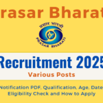 Prasar Bharati Recruitment 2025 Application Open for Correspondent Post, Various Posts and How to Apply