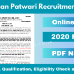 Rajasthan Patwari Recruitment 2025 Apply Form for 2020 Posts, Notification PDF, How to Apply