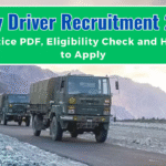 Army Driver Recruitment 2025 Notice Out, Check Date, Qualification & Other Details