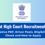 Gujarat High Court Driver Recruitment 2025 Notification Out, Apply Online and Other Detail Check
