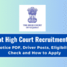 Gujarat High Court Driver Recruitment 2025 Notification Out, Apply Online and Other Detail Check