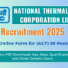 NTPC Recruitment 2025 Notification Out, Online Form and Eligibility Certiera Check