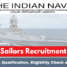 Navy Sailors Recruitment 2025 Notification Out for 12th Passed Candidates, Offline Mode